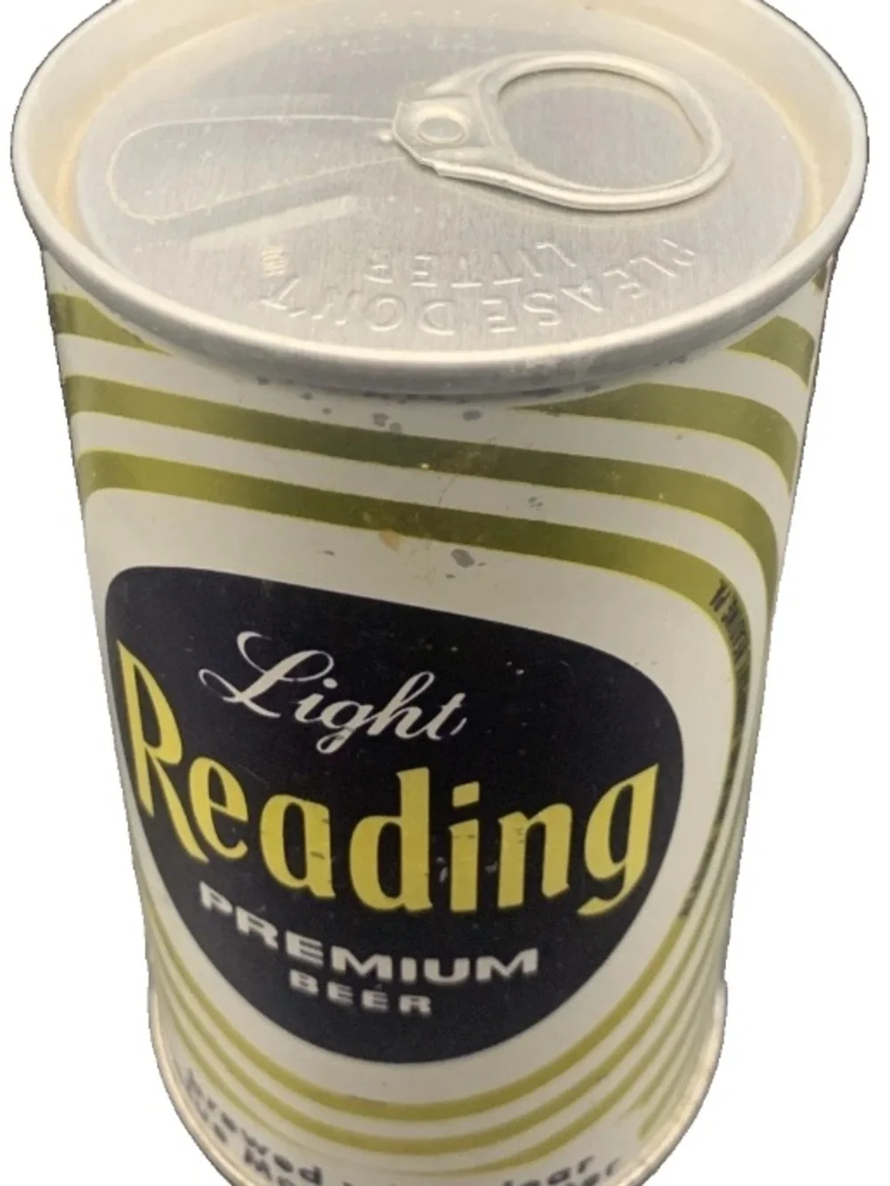 Vintage Beer Can Reading Light Premium Beer Gold Can Pull Tab Empty Steel